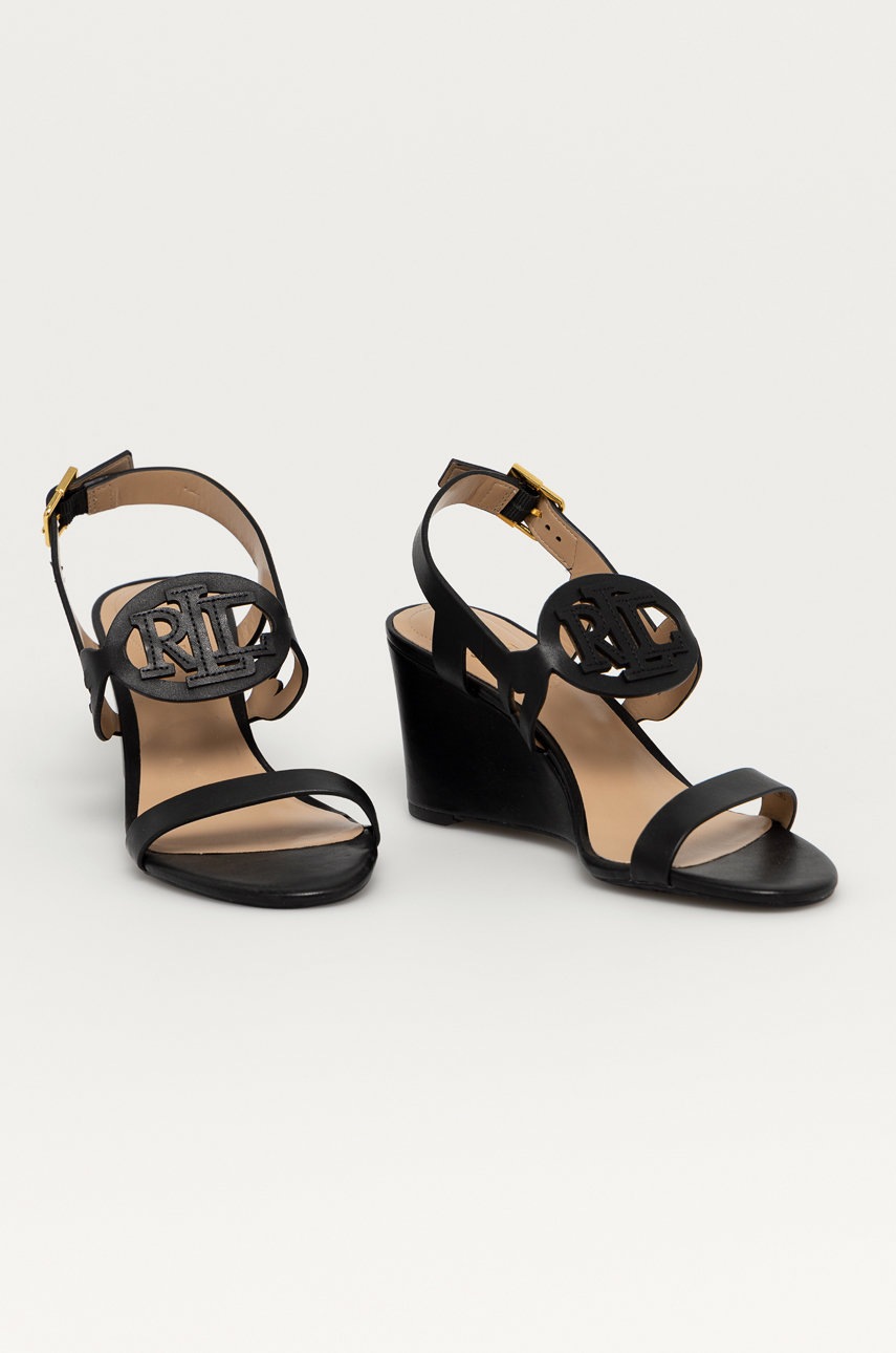 

Кожаные сандалии Lauren Ralph Lauren цвет чёрный