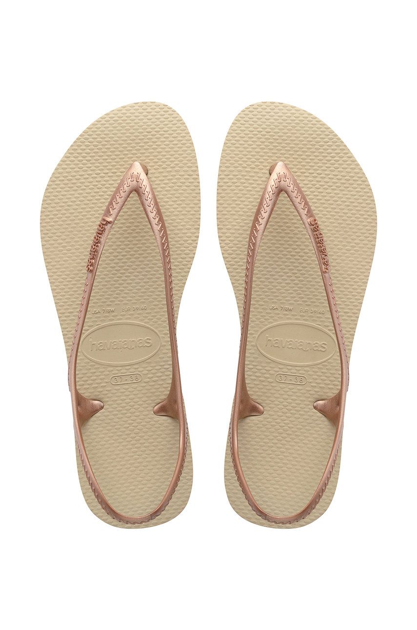 Havaianas Sandale femei, culoarea bej