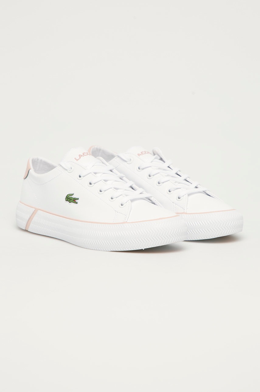 

Кожаные ботинки Lacoste цвет белый