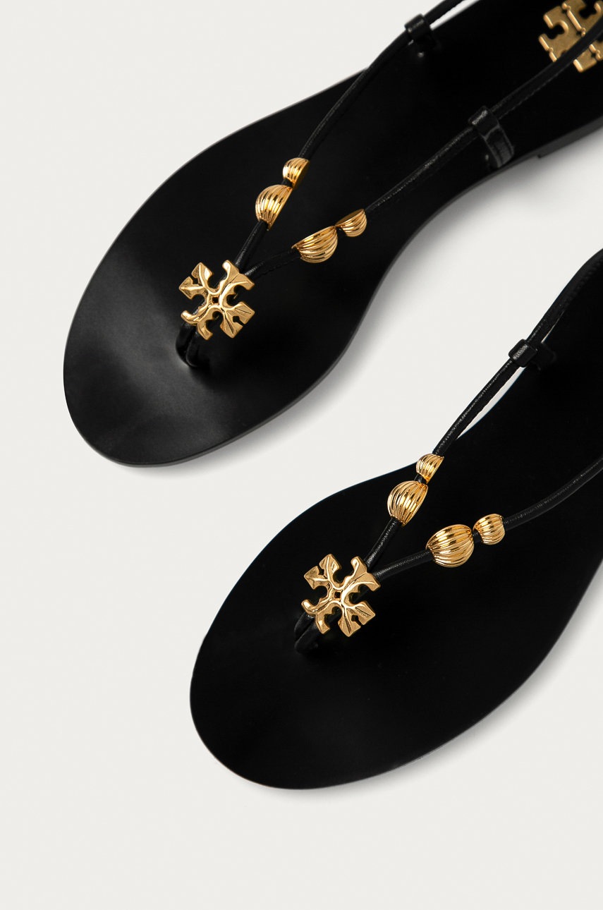 

Шкіряні сандалі Tory Burch жіночі колір чорний