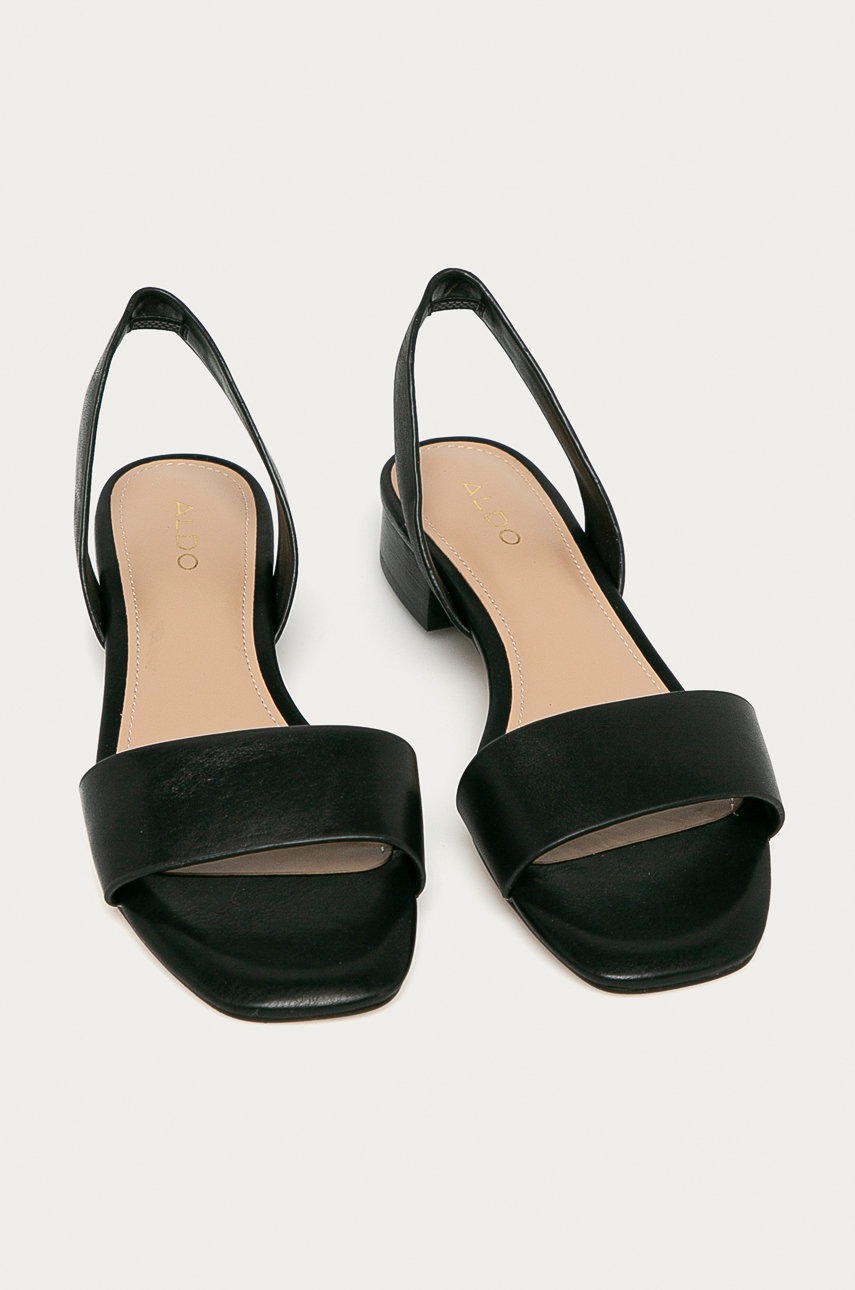 

Кожаные сандалии Aldo женские цвет чёрный