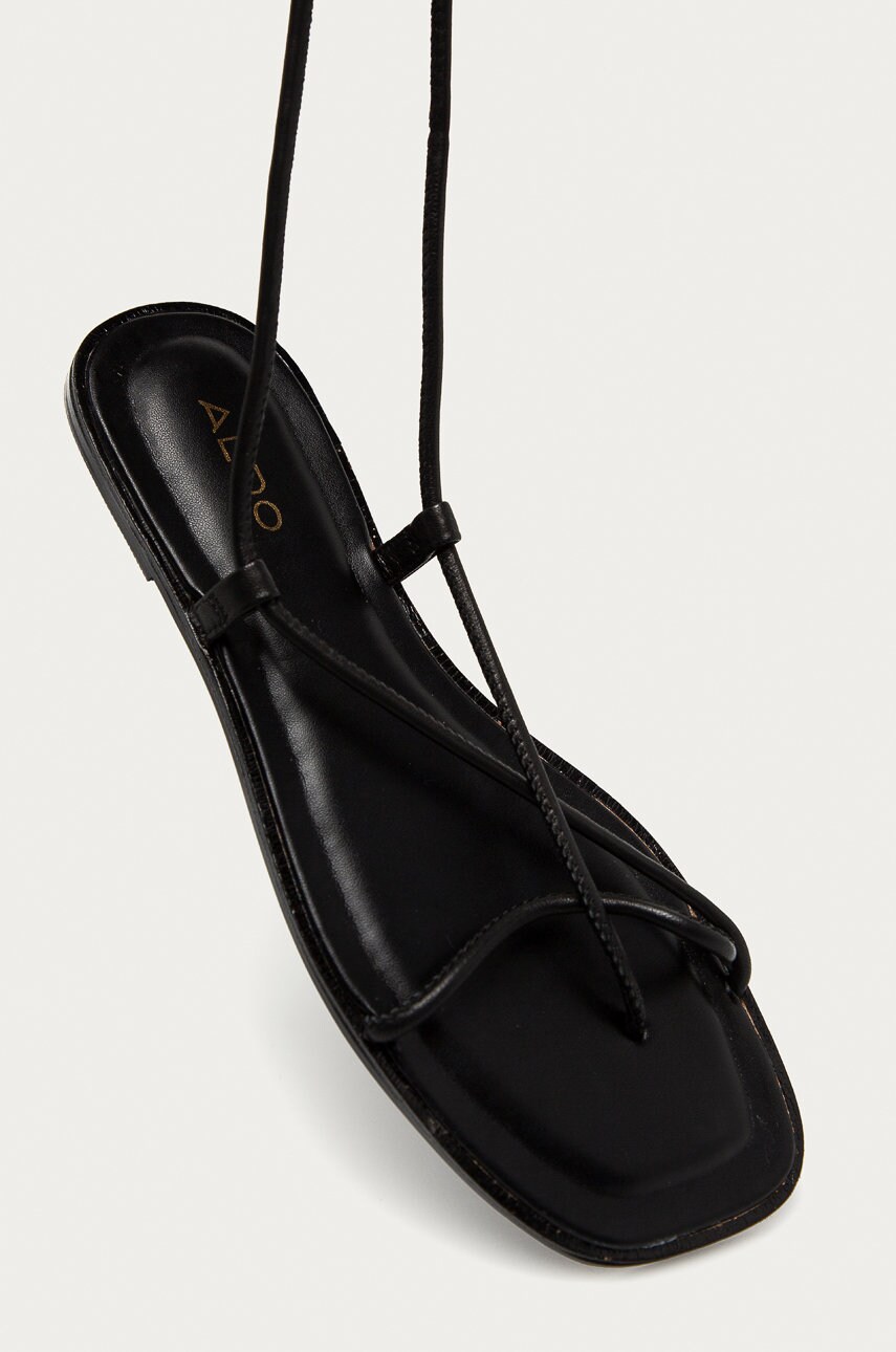 

Кожаные сандалии Aldo женские цвет чёрный
