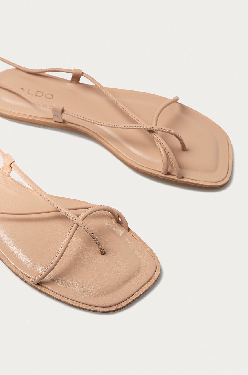 

Шкіряні сандалі Aldo жіночі колір кремовий