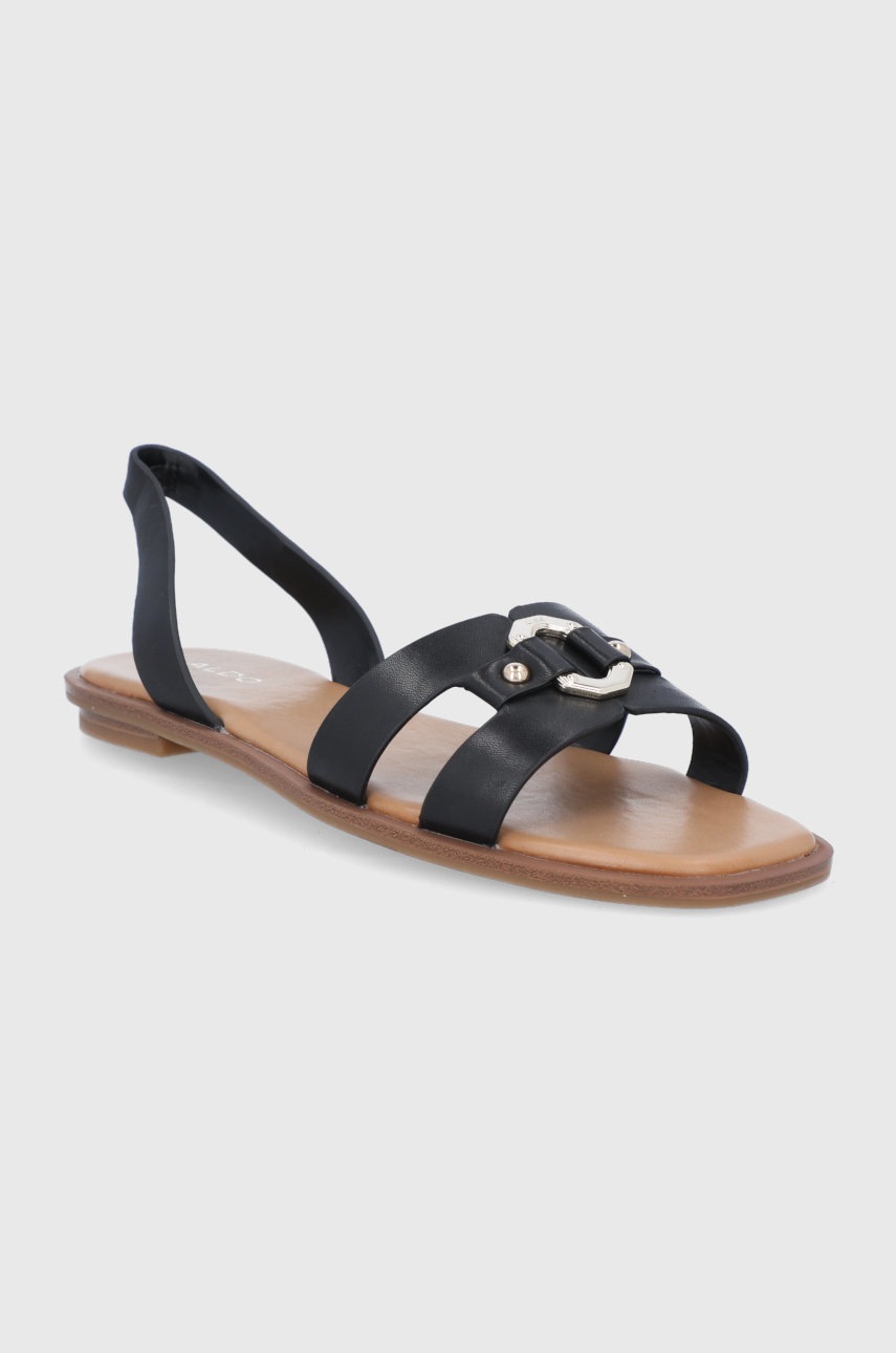 

Шкіряні сандалі Aldo FANDRA жіночі колір чорний каблук блок