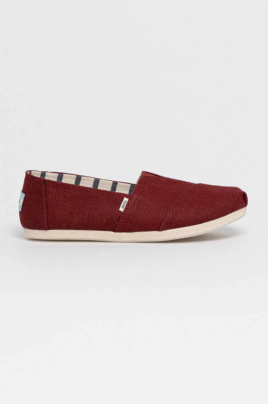 Levně Espadrilky Toms vínová barva