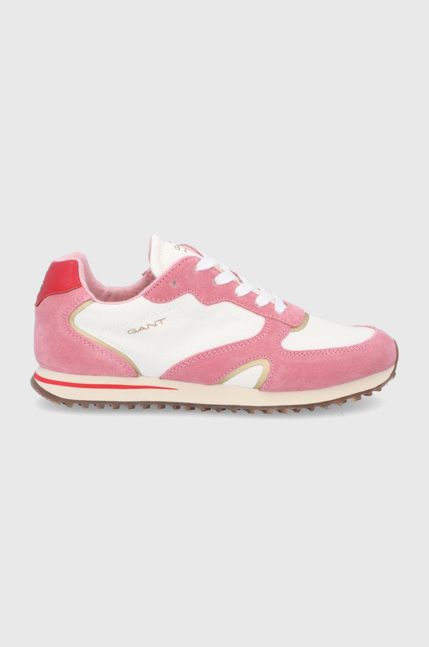Gant Pantofi Beja culoarea roz, cu toc plat answear.ro imagine megaplaza.ro