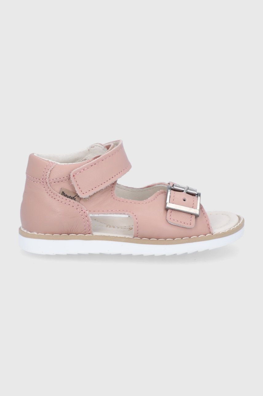 MrugaĹ‚a Sandale din piele pentru copii culoarea roz answear.ro