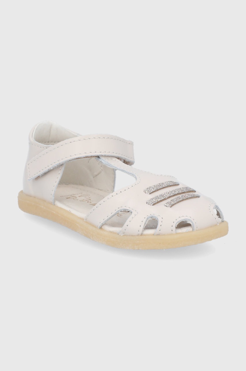 

Детские кожаные сандалии Mrugała цвет кремовый
