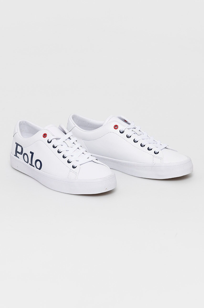 

Кожаные ботинки Polo Ralph Lauren цвет белый