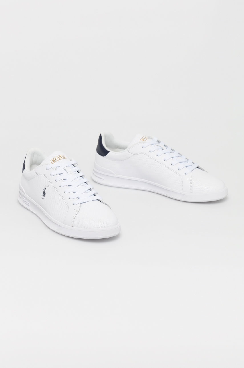 

Кожаные ботинки Polo Ralph Lauren цвет белый