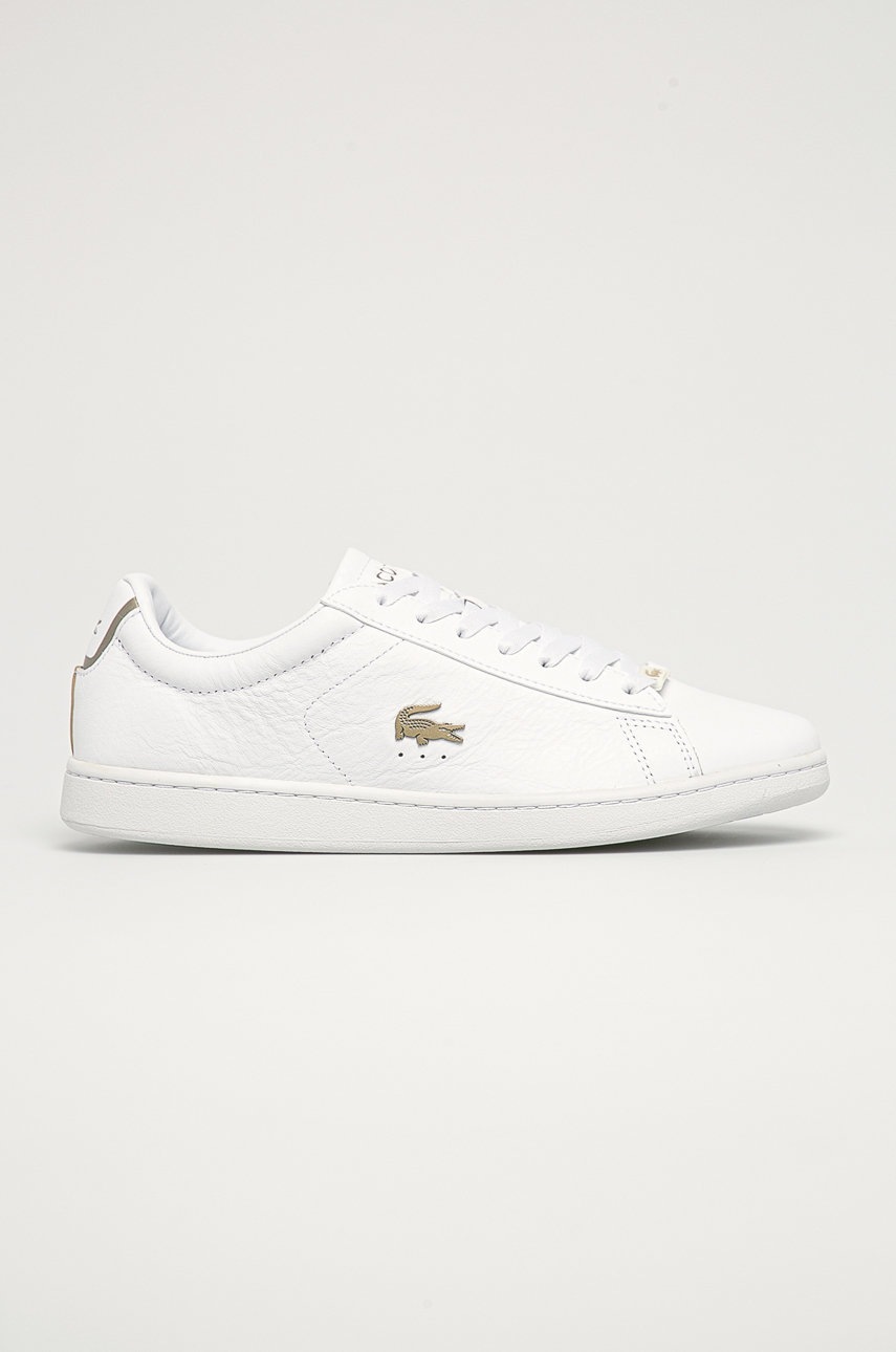 Lacoste Ghete De Piele Culoarea Alb