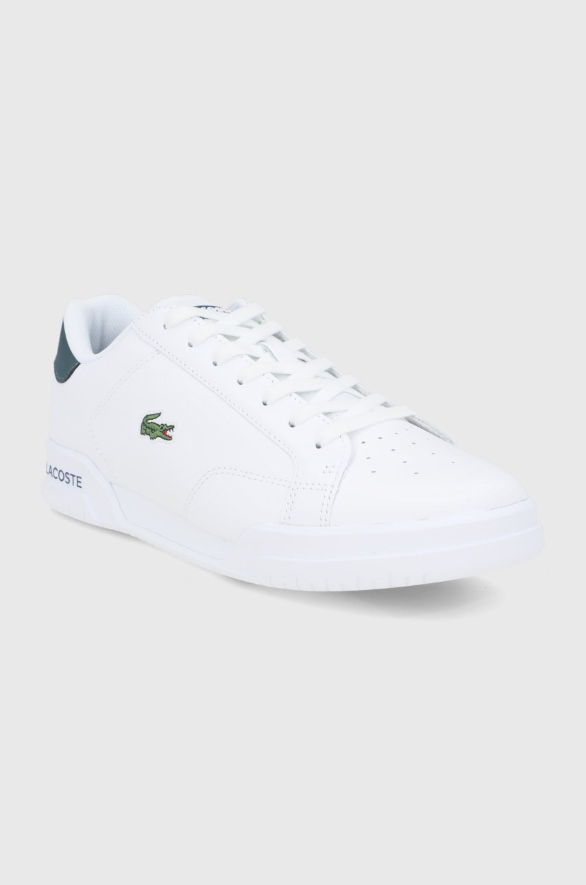 

Кожаные ботинки Lacoste цвет белый