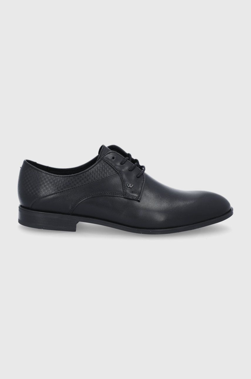 Wojas Pantofi de piele bărbați, culoarea negru 2023 ❤️ Pret Super answear imagine noua 2022