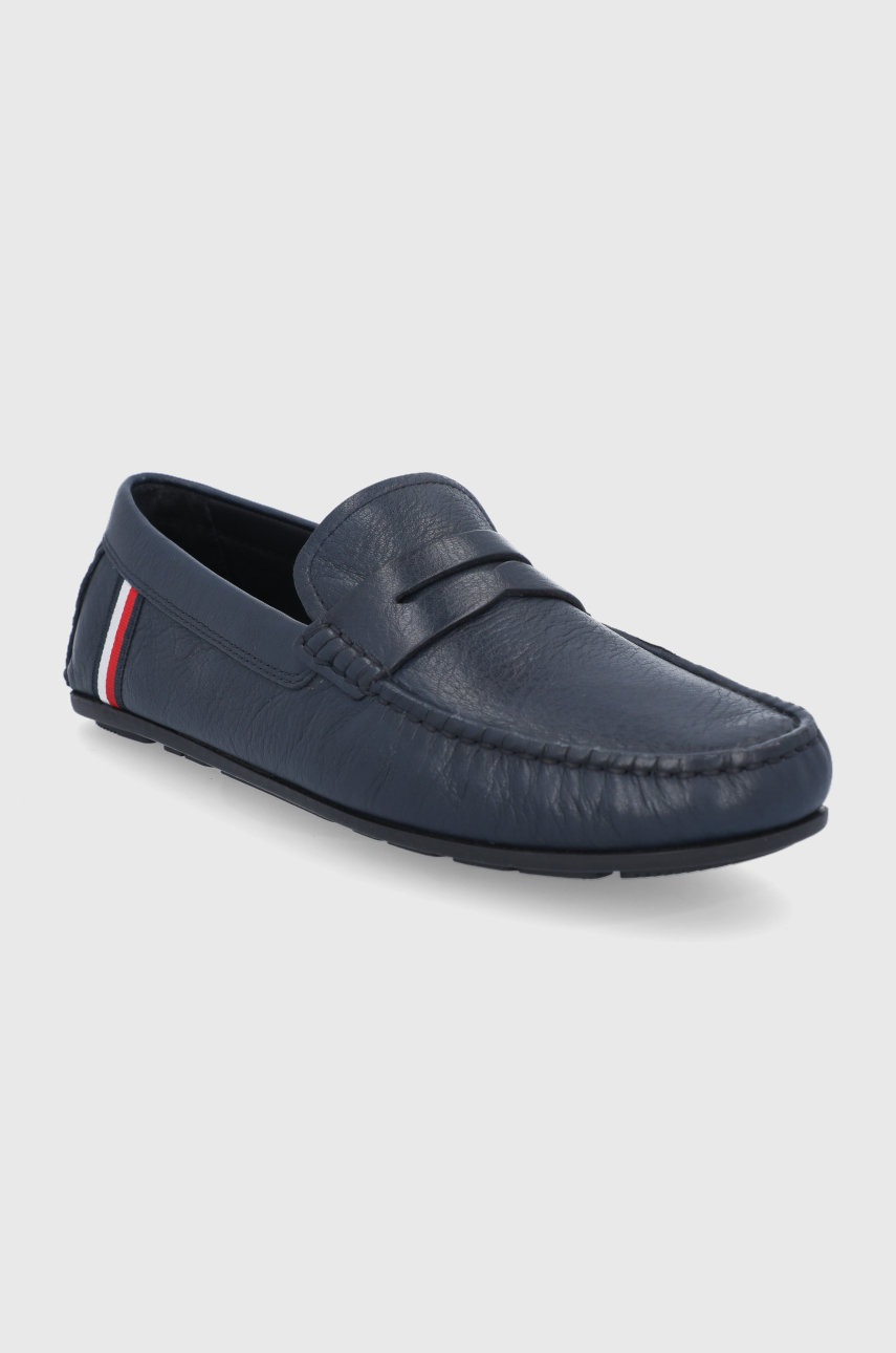 

Шкіряні мокасини Tommy Hilfiger чоловічі колір синій