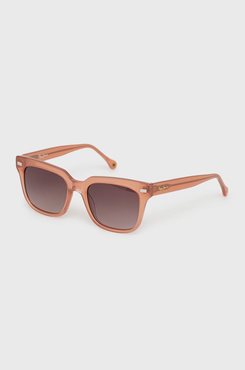 Pepe Jeans Okulary przeciwsłoneczne Maxi Squared damskie kolor różowy