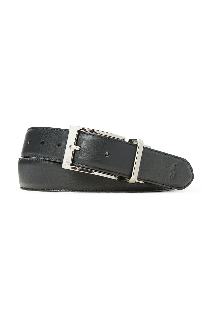 Levně Kožený pásek Polo Ralph Lauren pánský, černá barva, 405800535001