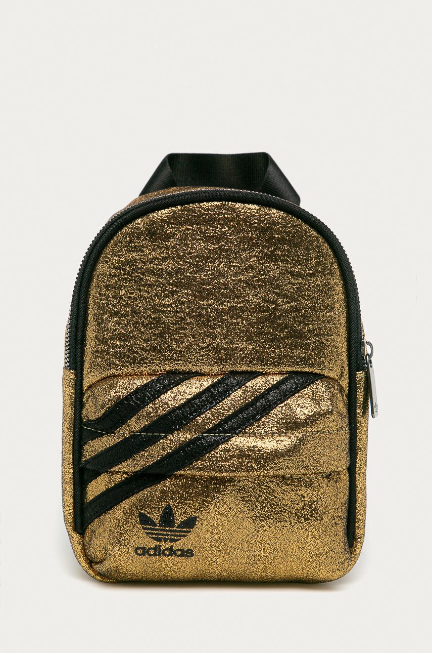 Adidas Originals Rucsac femei, culoarea auriu, mic, cu imprimeu adidas Originals imagine noua