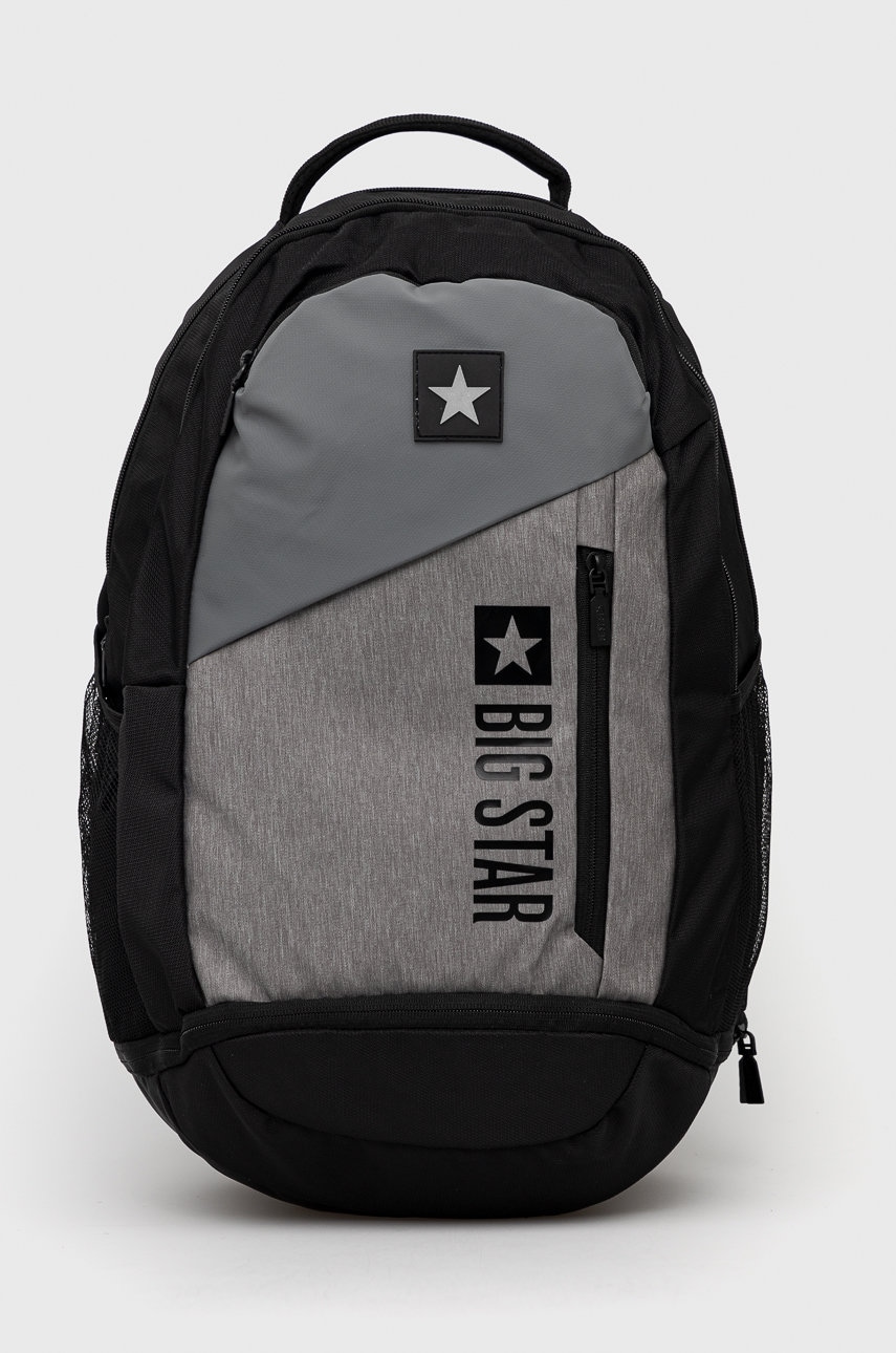Big star accessories rucsac bărbați, culoarea gri, mare, cu imprimeu