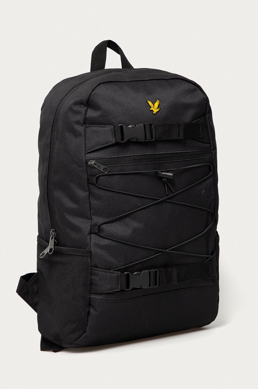 

Рюкзак Lyle & Scott колір чорний великий гладкий