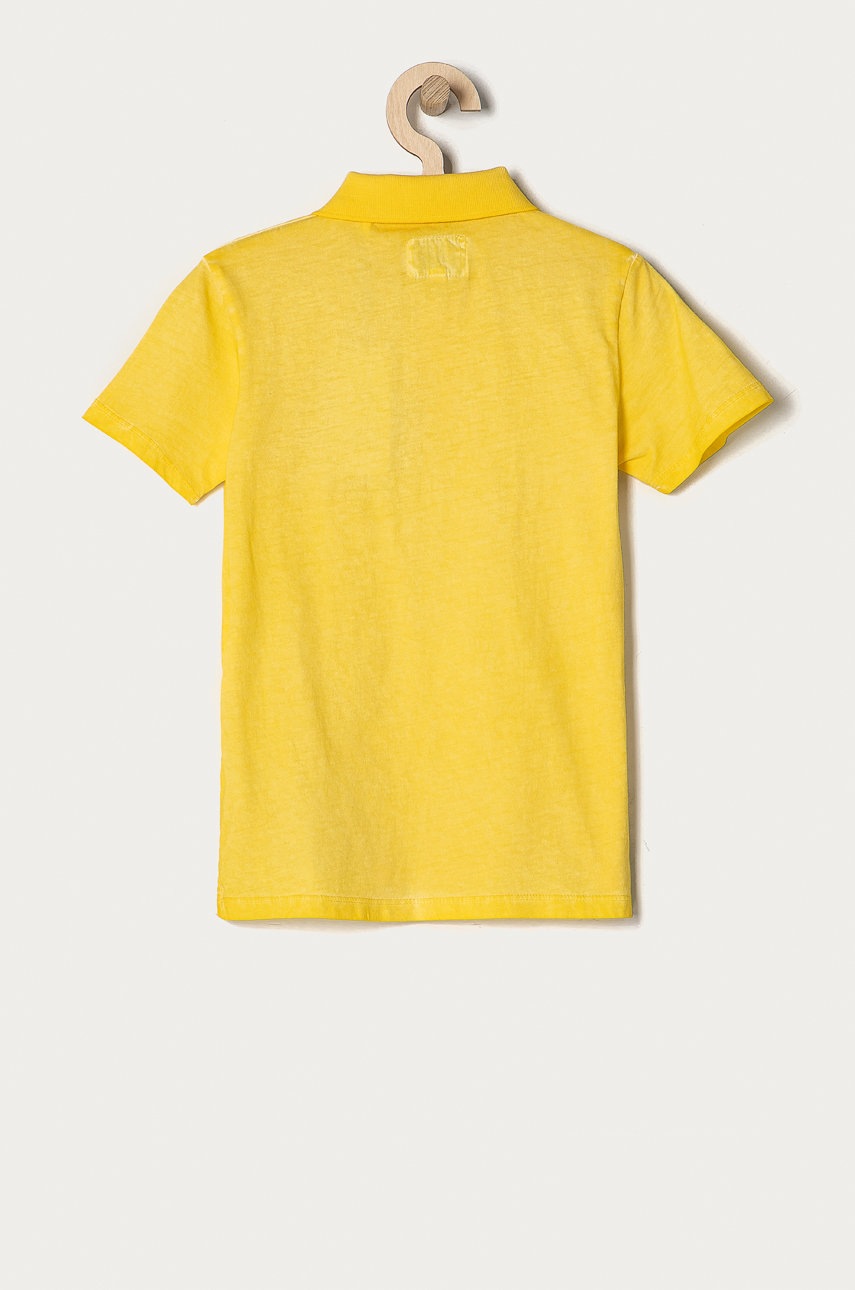 

Детское поло Guess цвет жёлтый гладкий