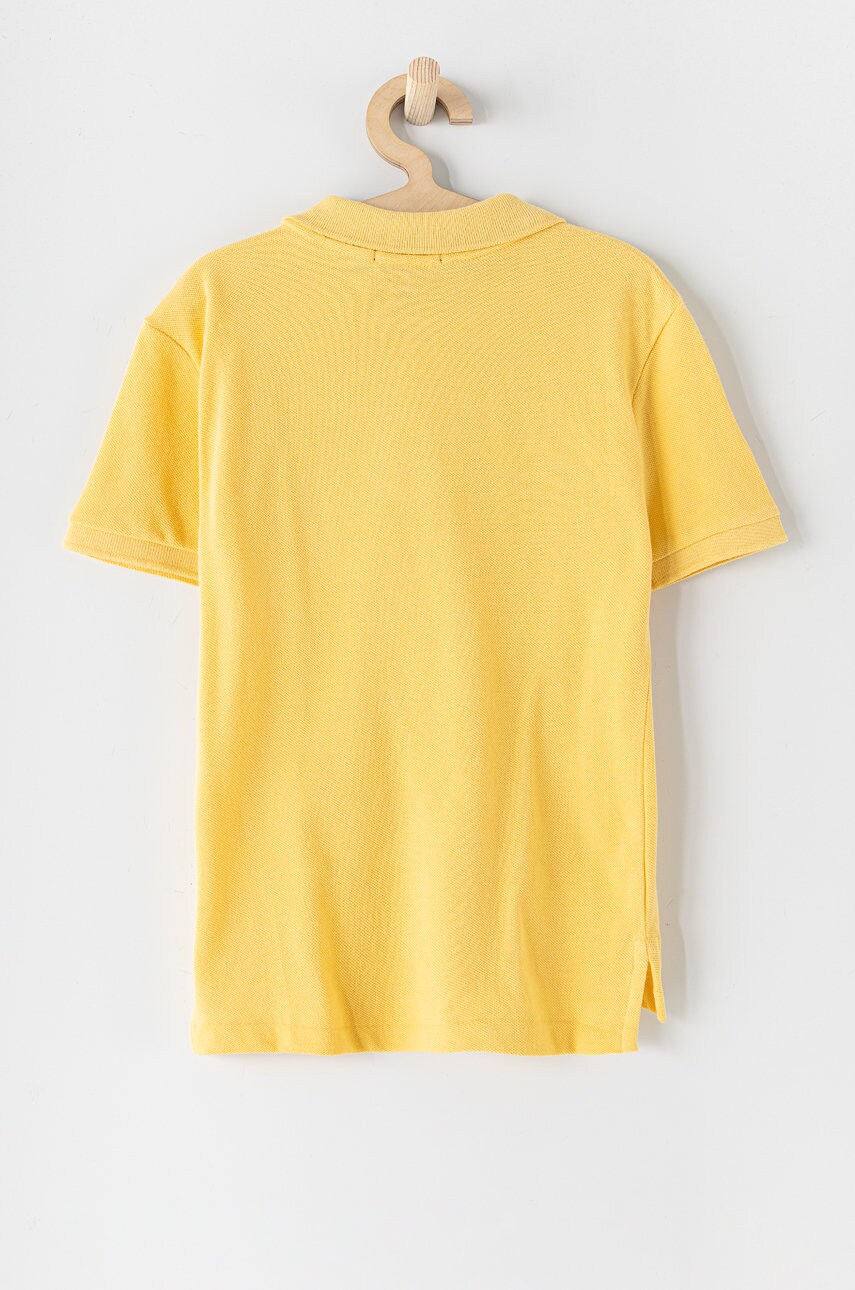 

Дитяче поло Polo Ralph Lauren колір жовтий гладкий