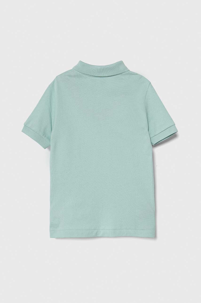 Детское хлопковое поло Lacoste цвет розовый однотонный