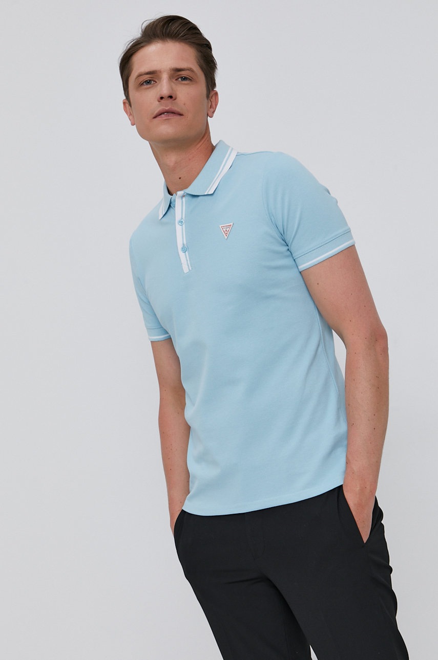 

Guess - Тениска с яка, Син