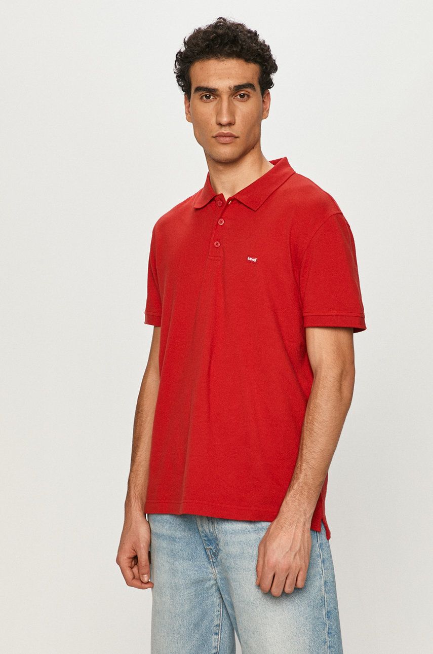 Polo tričko Levi′s červená barva - červená -  100% Bavlna