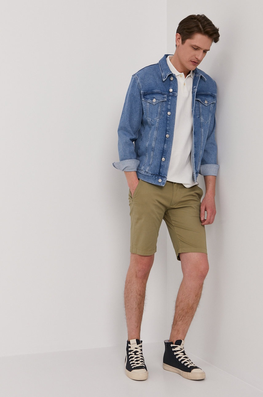

Поло Pepe Jeans чоловіче колір білий з принтом