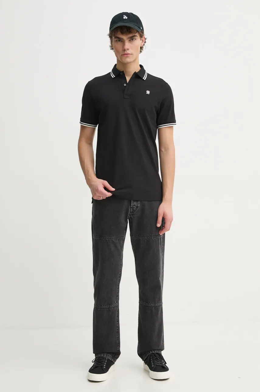 Поло G-Star Raw мужской цвет чёрный однотонный Поло G-Star Raw мужской цвет чёрный однотонный