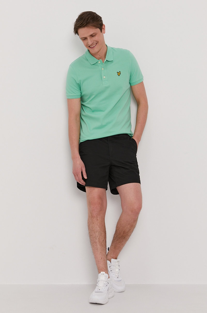 

Поло Lyle & Scott чоловіче колір зелений гладкий