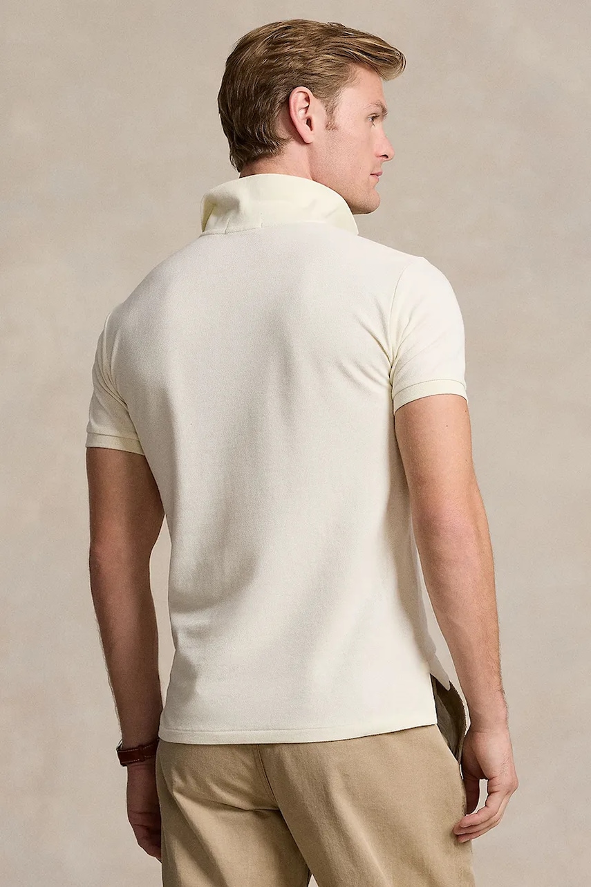 Хлопковое поло Polo Ralph Lauren однотонное 710536856 Хлопковое поло Polo Ralph Lauren однотонное 710536856