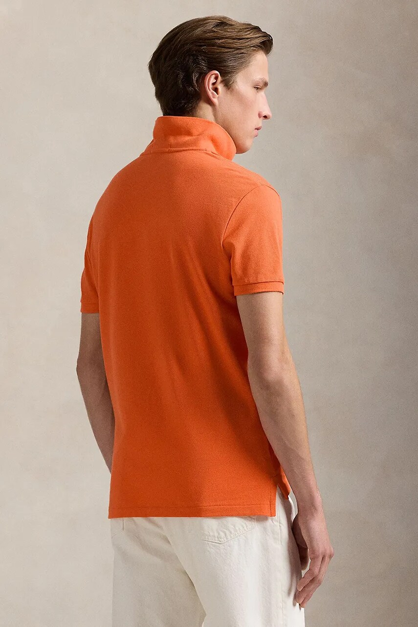 Хлопковое поло Polo Ralph Lauren однотонное 710536856 Хлопковое поло Polo Ralph Lauren однотонное 710536856