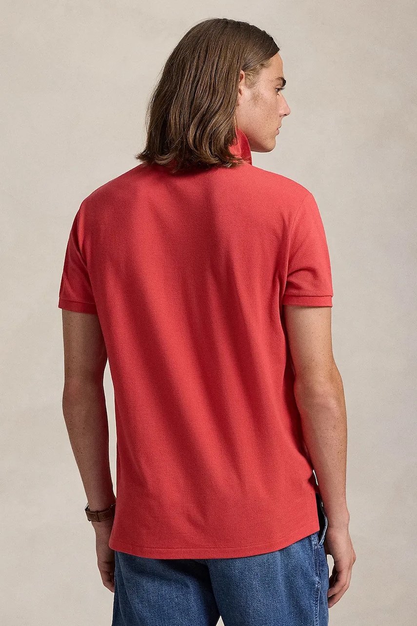 Хлопковое поло Polo Ralph Lauren однотонное 710536856 Хлопковое поло Polo Ralph Lauren однотонное 710536856