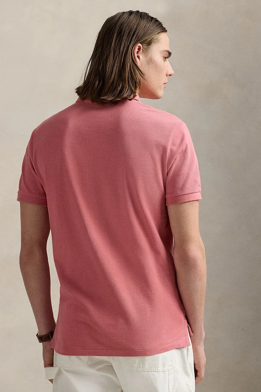 Хлопковое поло Polo Ralph Lauren однотонное 710536856