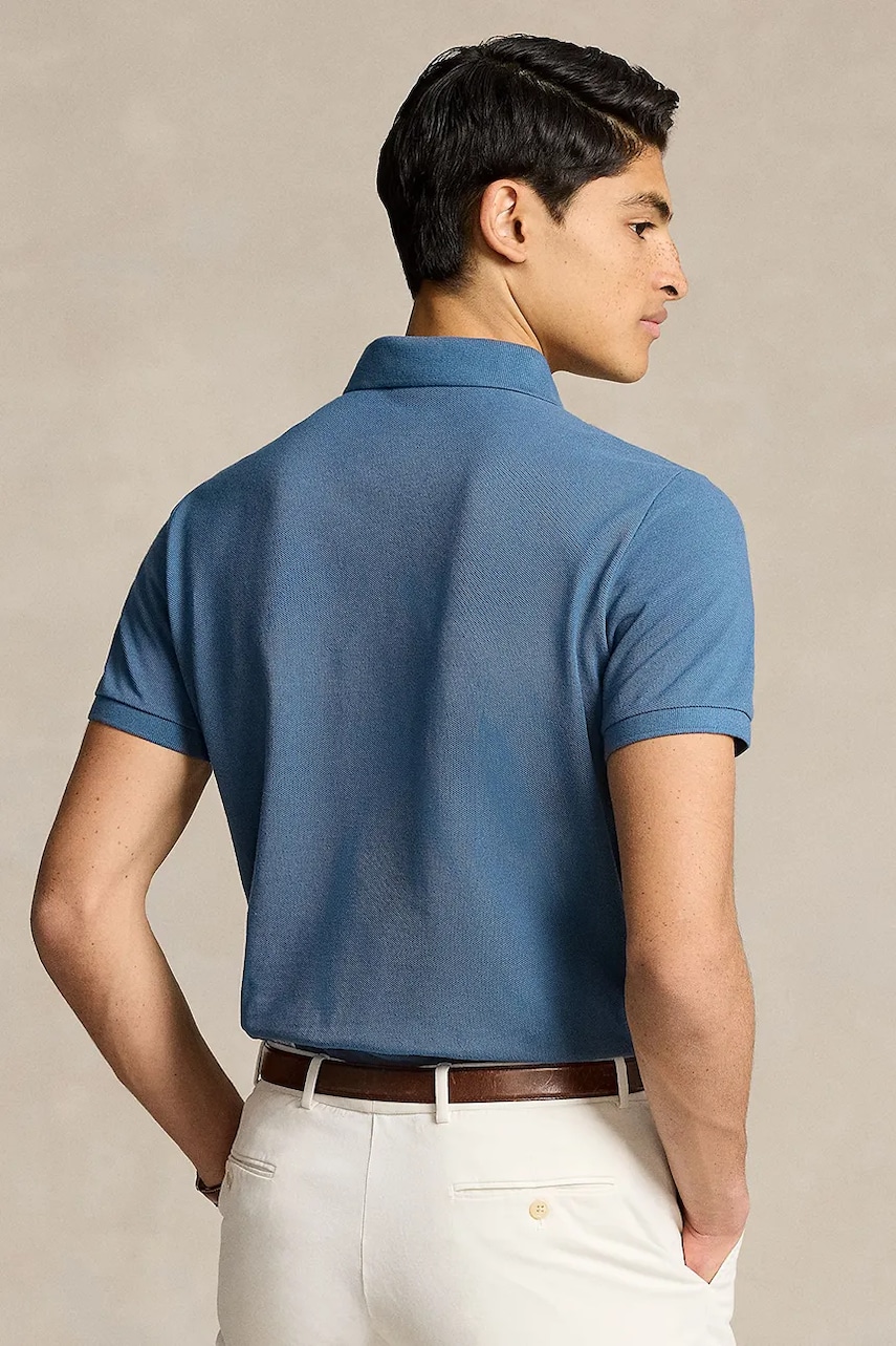 Хлопковое поло Polo Ralph Lauren однотонное 710536856 Хлопковое поло Polo Ralph Lauren однотонное 710536856