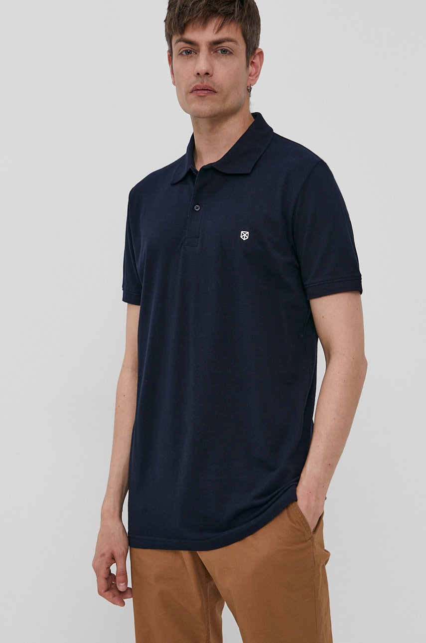 Поло Jack & Jones (2-pack) мужское цвет синий гладкий