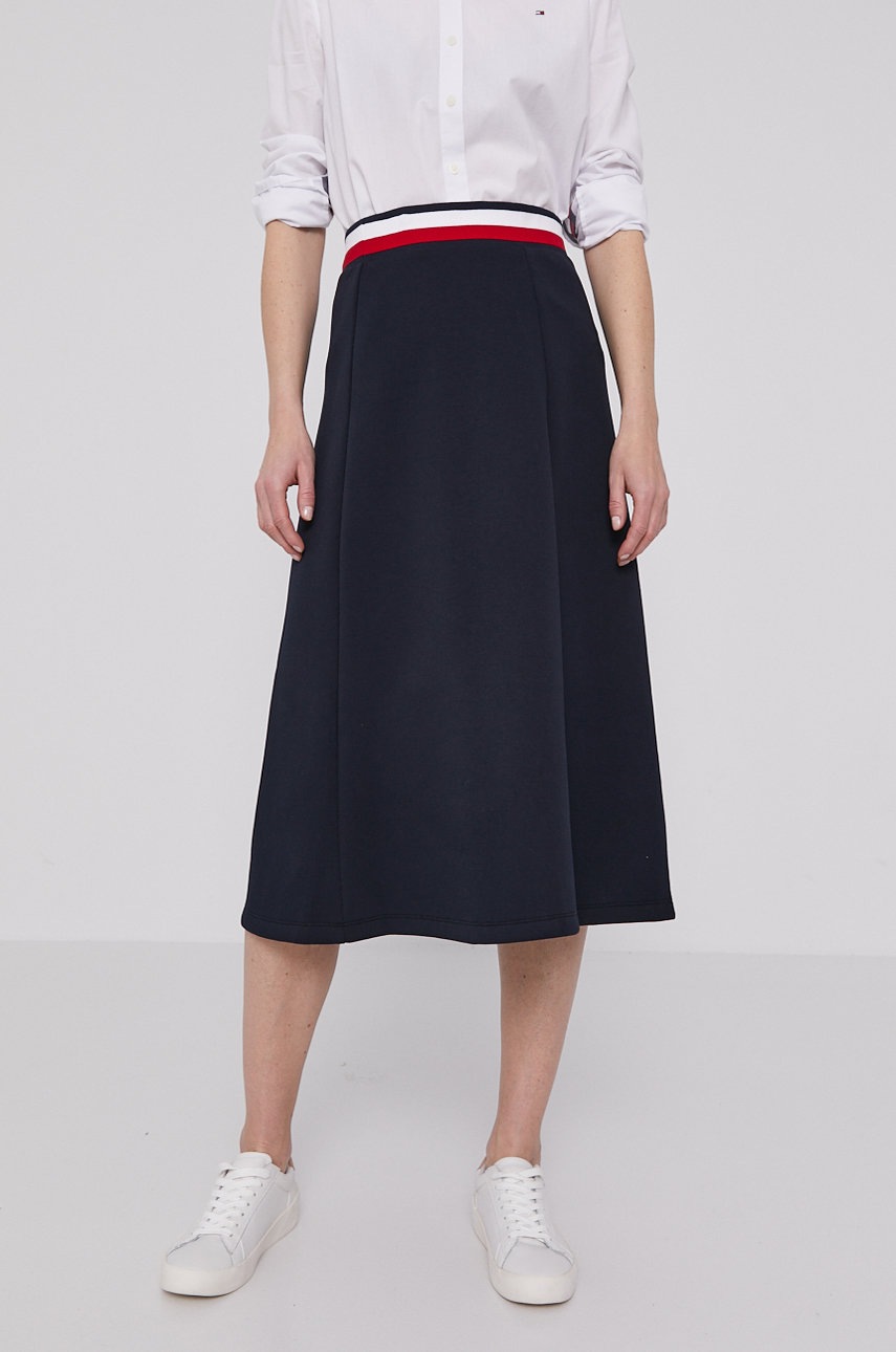 

Юбка Tommy Hilfiger цвет синий midi расклешённая