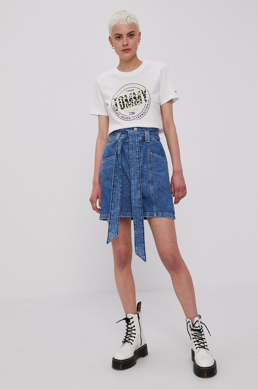 

Джинсова спідниця Tommy Jeans mini розкльошена