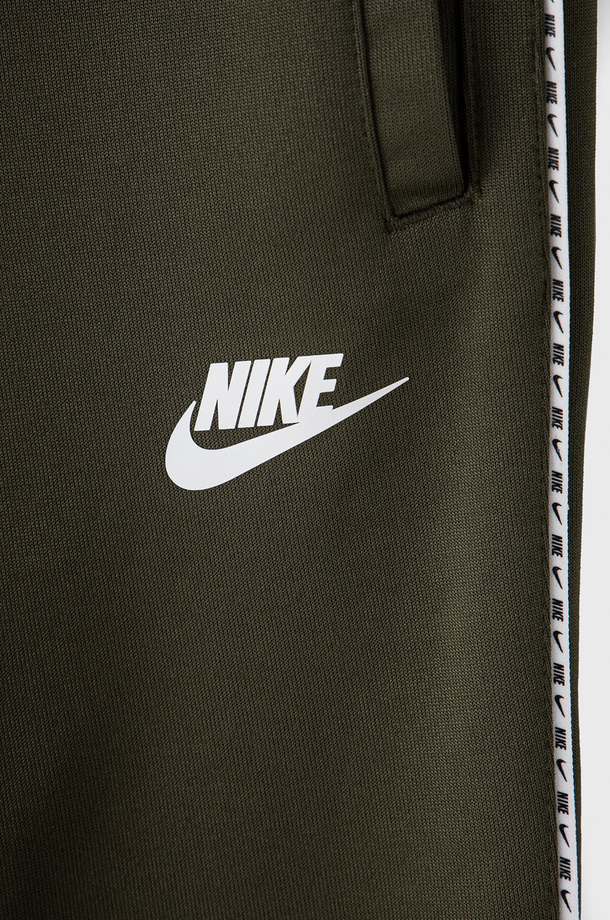 

Дитячі штани Nike Kids колір зелений гладке