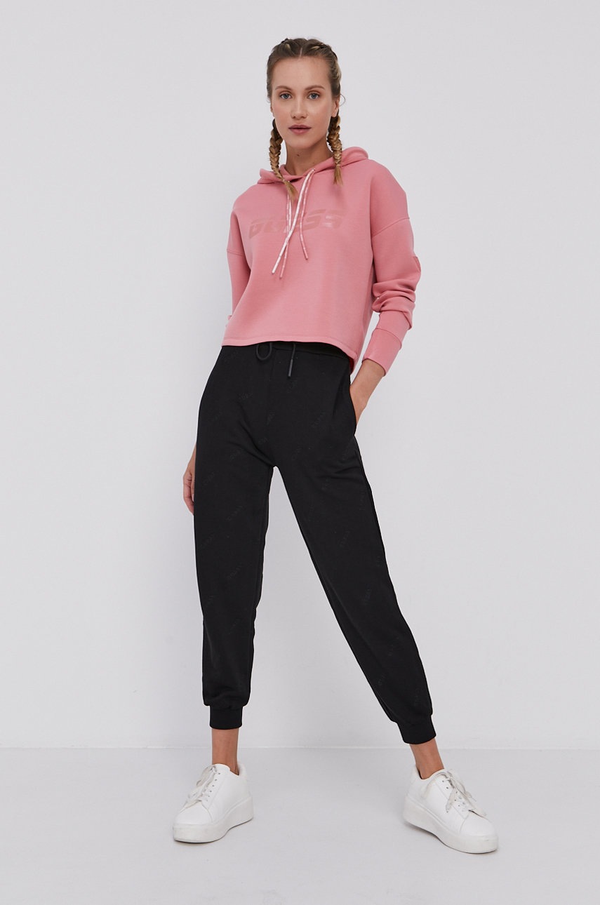 

Брюки Guess женские цвет чёрный гладкие