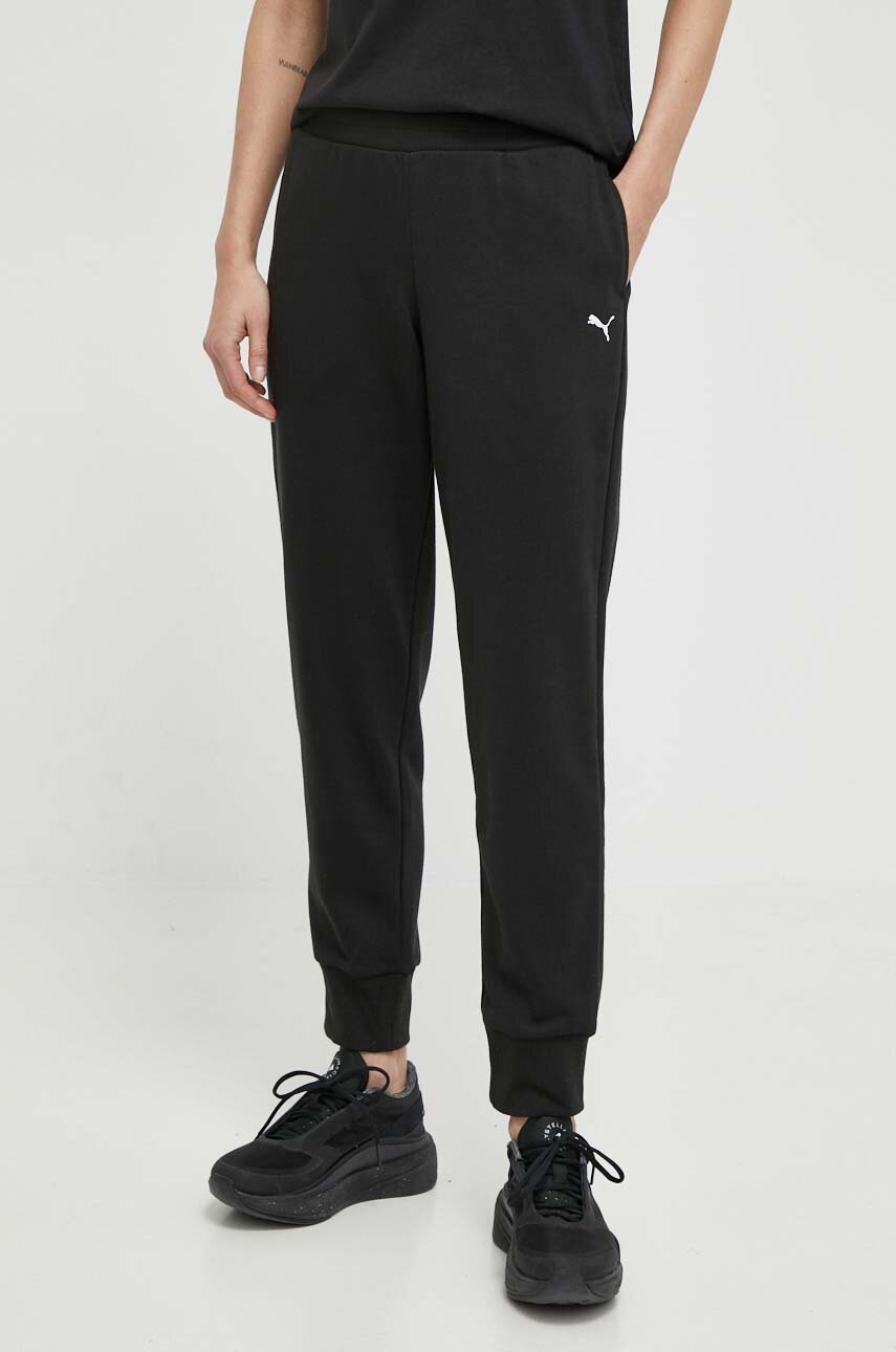 Puma pantaloni de trening culoarea negru, melanj 847388