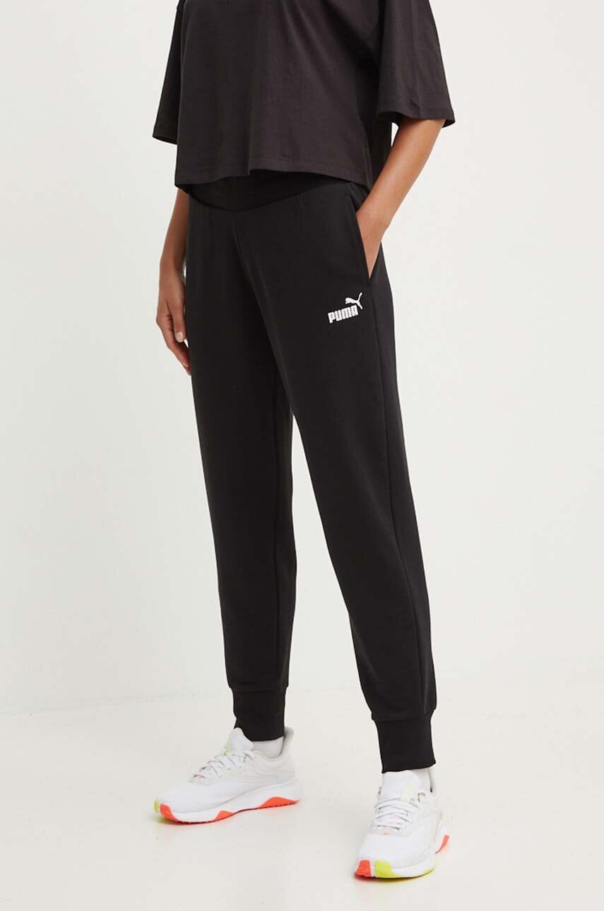 Puma pantaloni de trening culoarea negru, melanj 586842 Puma pantaloni de trening culoarea negru, melanj 586842
