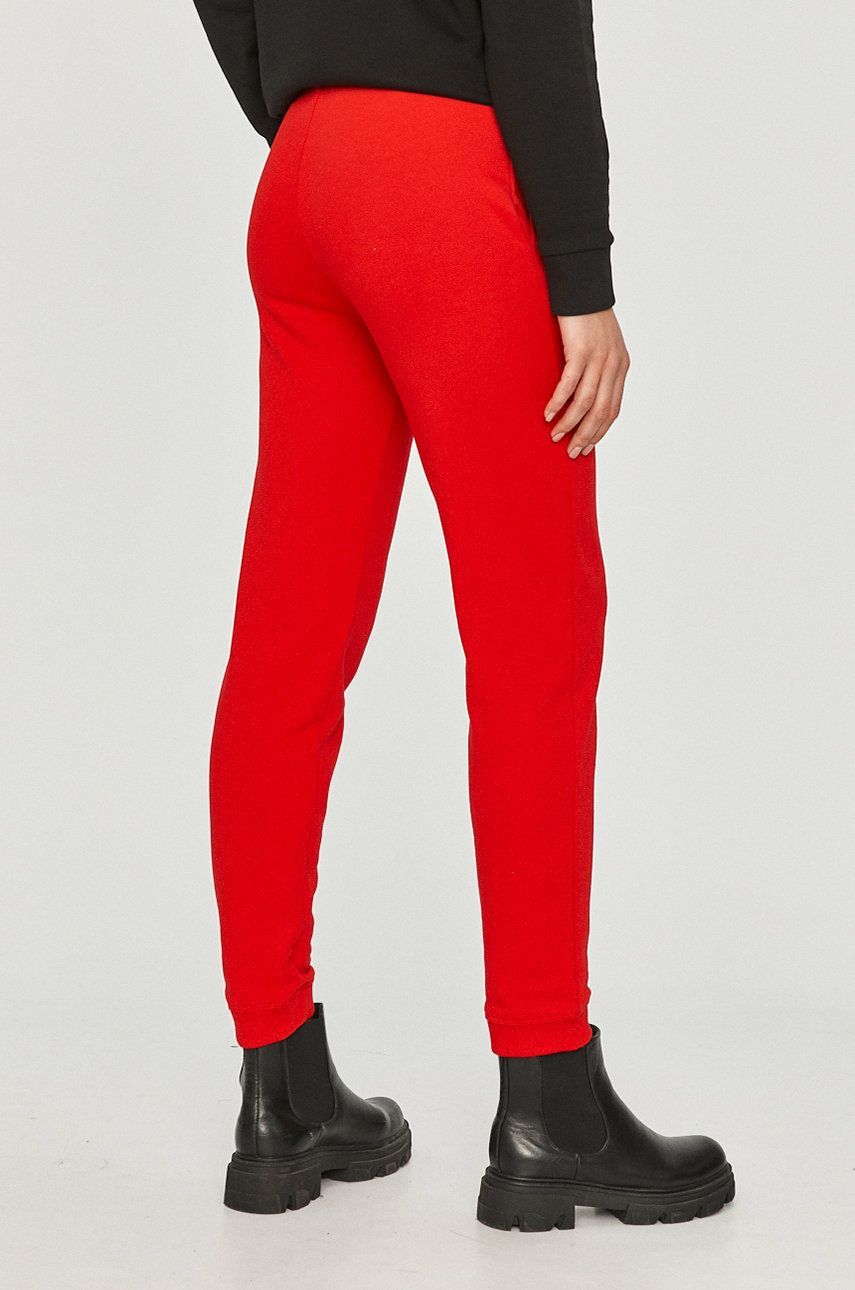 Hugo Pantaloni Femei, Culoarea Rosu, Material Neted