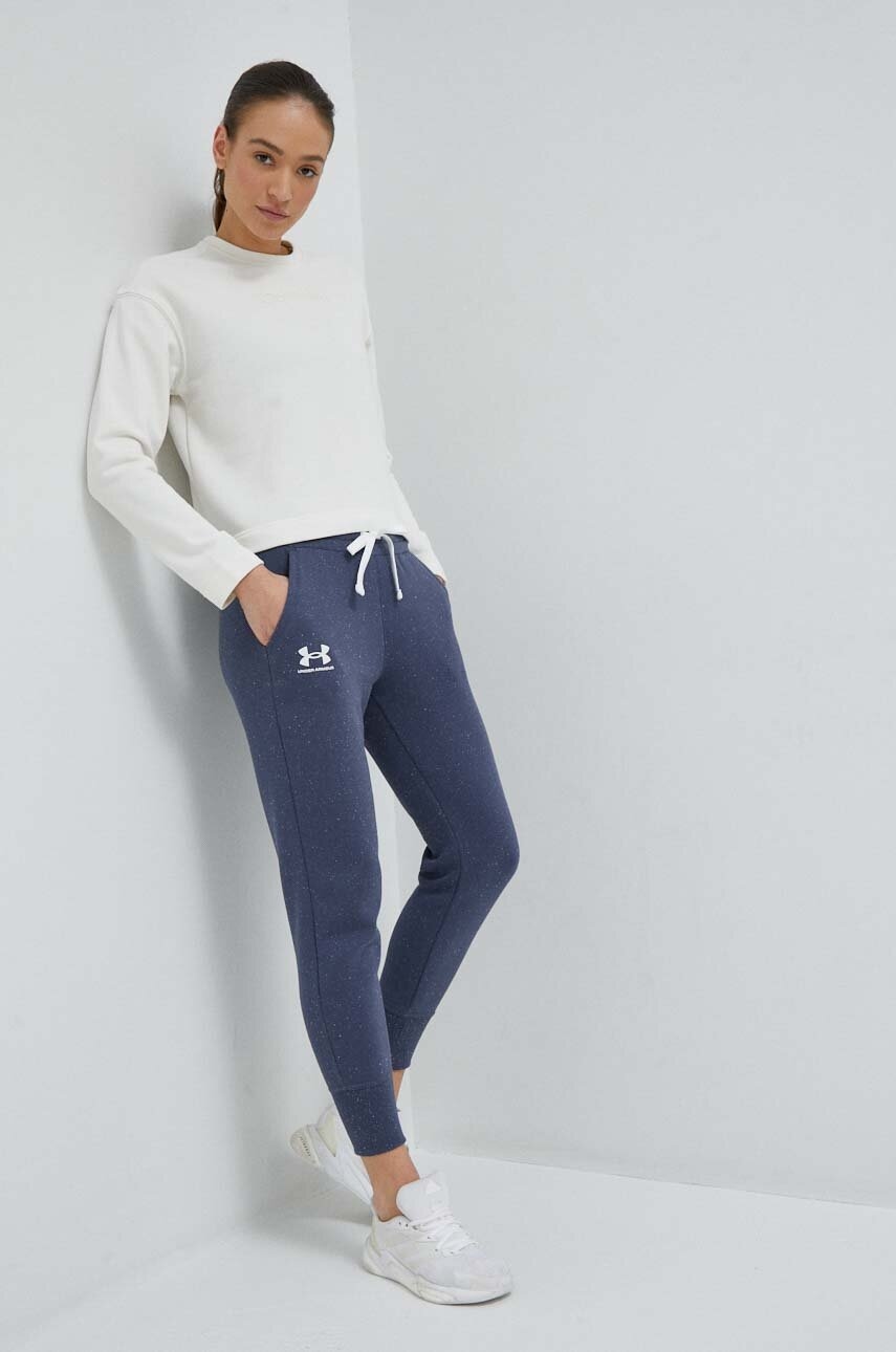 Levně Tepláky Under Armour šedá barva, melanžové, 1356416-035