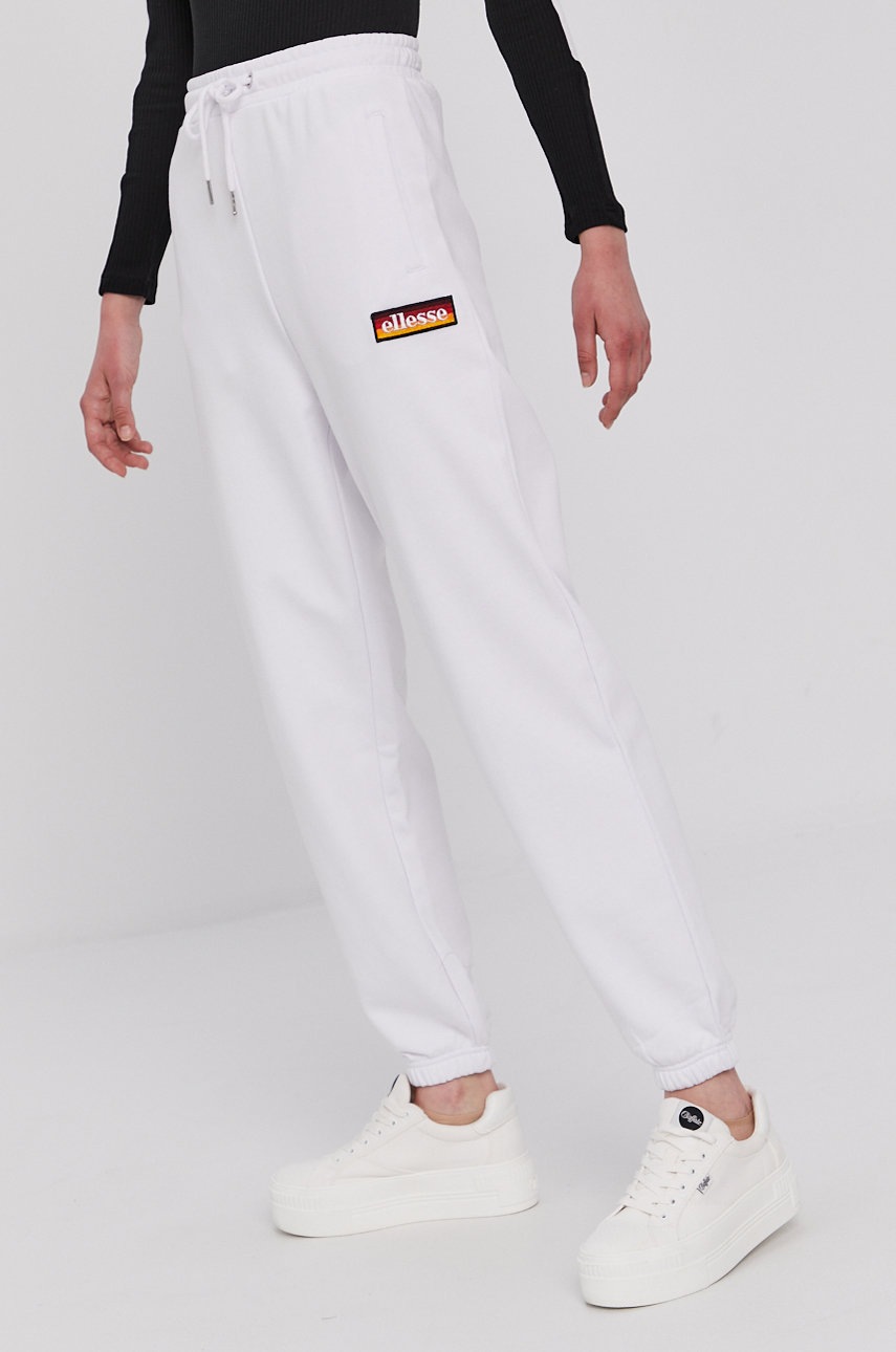 

Брюки Ellesse женские цвет белый с аппликацией