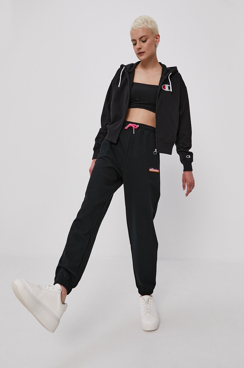 

Брюки Ellesse женские цвет чёрный с аппликацией