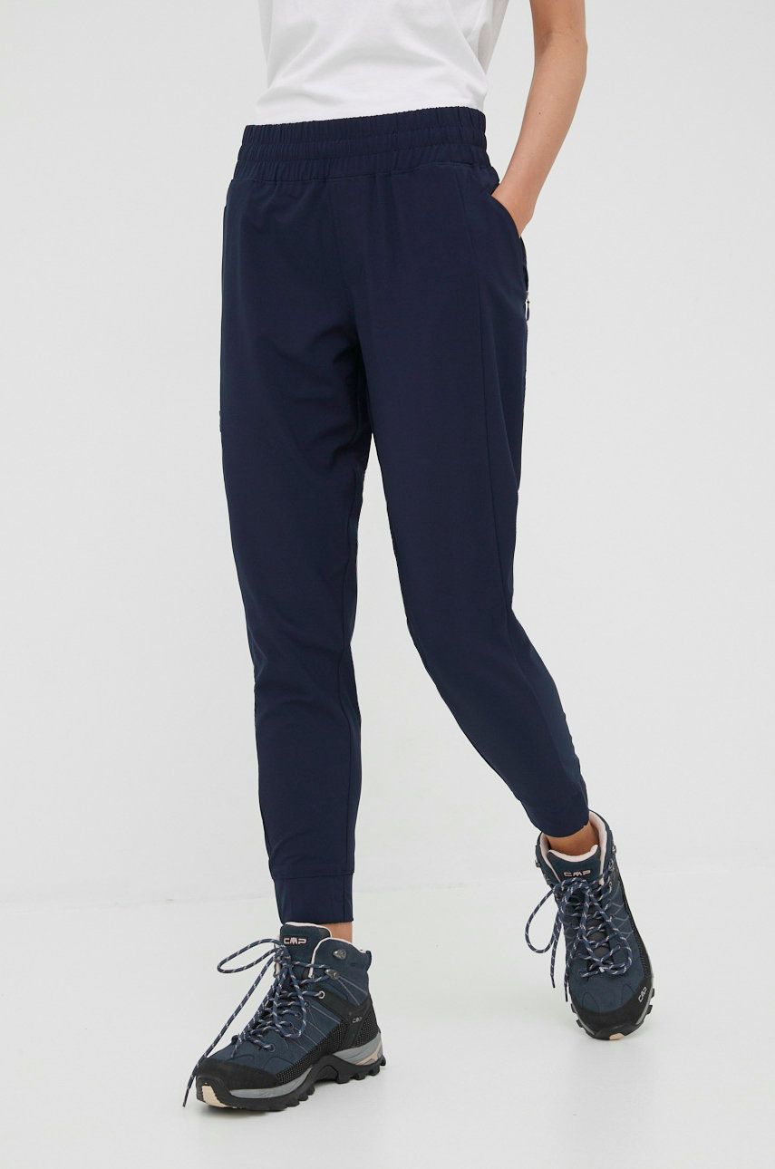 Columbia pantaloni de exterior femei, culoarea albastru marin, answear.ro