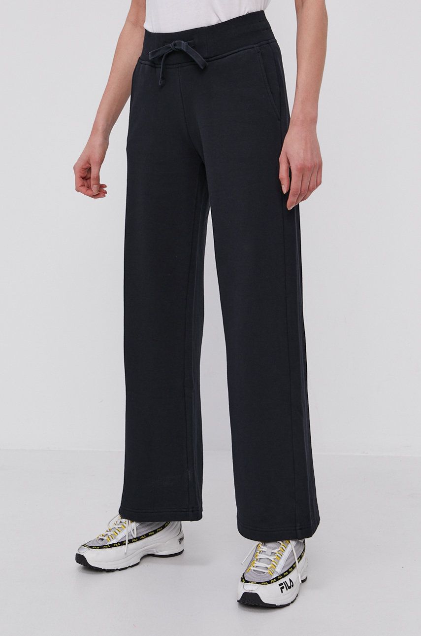Peak Performance Pantaloni femei, culoarea negru, lat, high waist answear.ro imagine megaplaza.ro