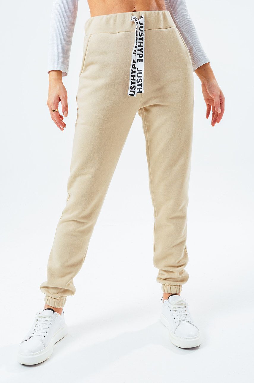 Hype Pantaloni femei, transparent, material neted answear.ro imagine megaplaza.ro